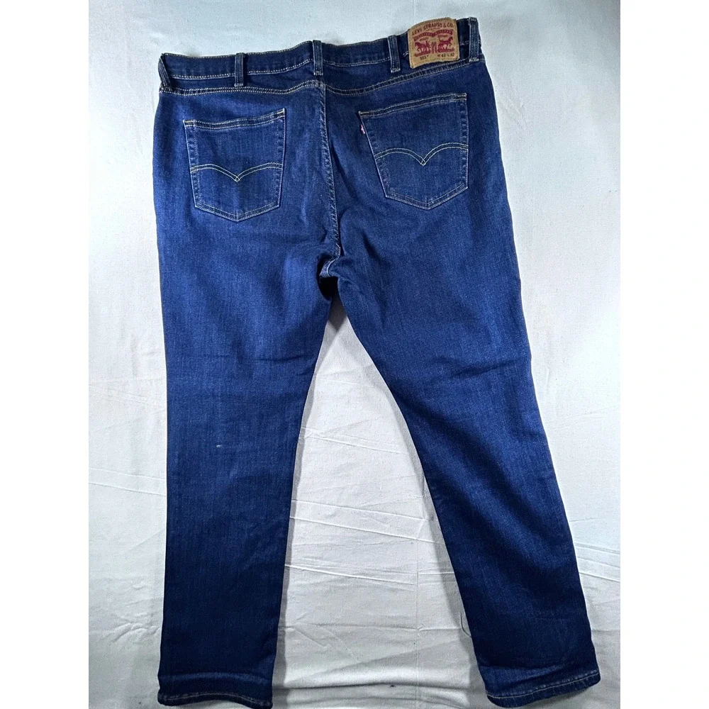 Levis 511 Slim Fit Distressed Ripped Blue Denim Jeans Mens 40x31‎ Dark Wash